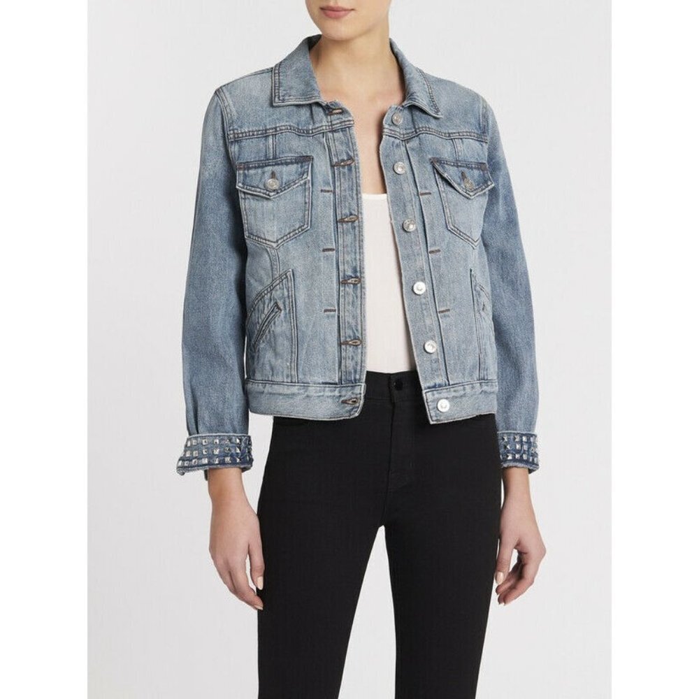 Current/Elliott The Turnt Boulder Studded Denim Ja